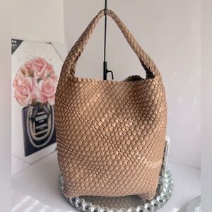 Fashion Woven Purse for Women Top-Handel Shoulder Bag Soft Hobo Tote
